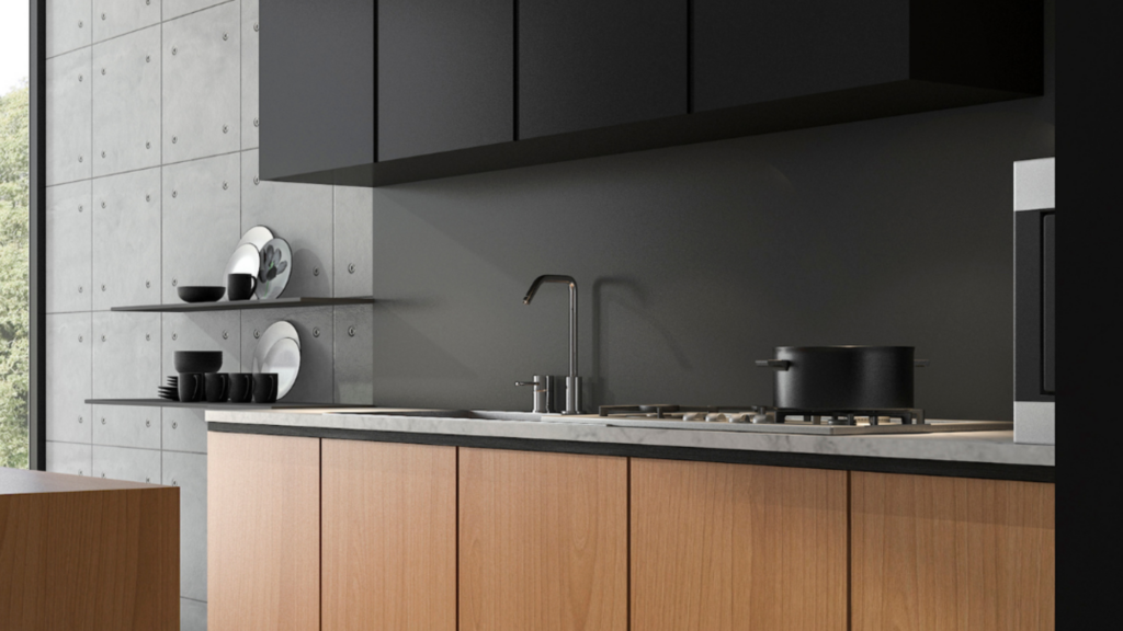 credence de cuisine verre trempé